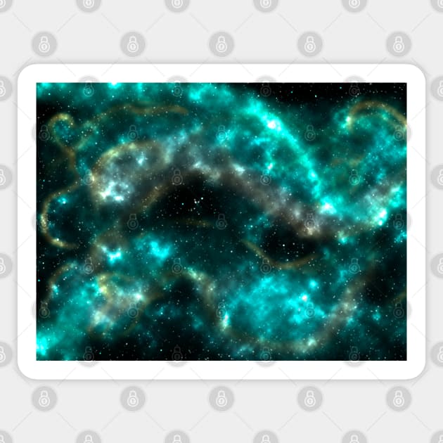 The turquoise space Sticker by Miss Fox